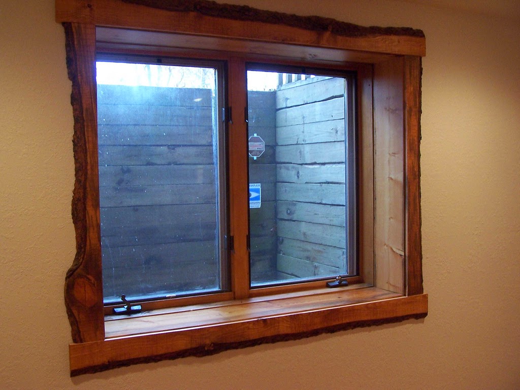 log cabin window